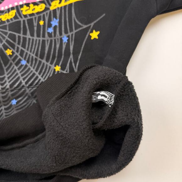 Sp5der OG P*NK Hoodie Black Size Large Men’s Streetwear - Picture 5 of 6